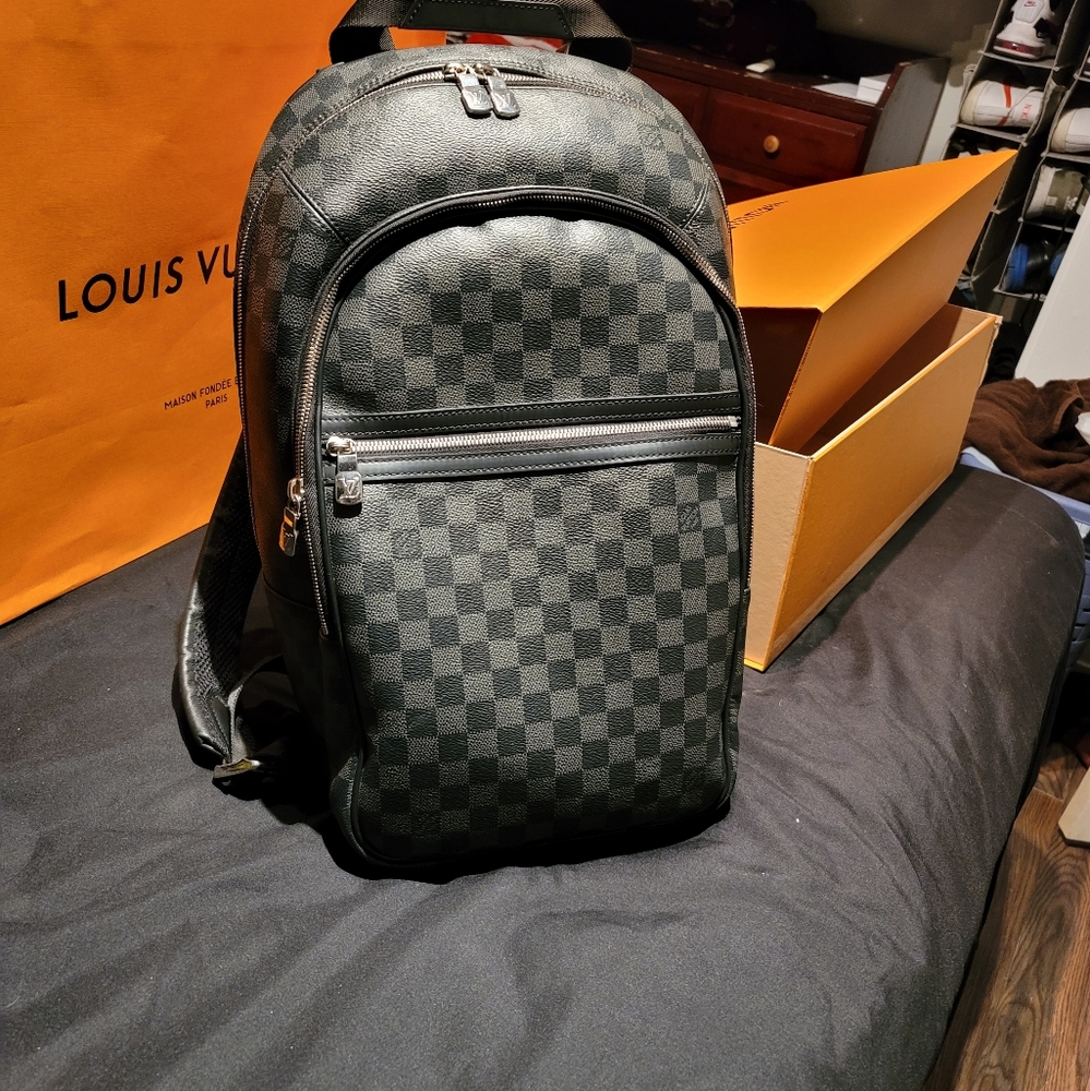 Louis Vuitton black Michael back pack